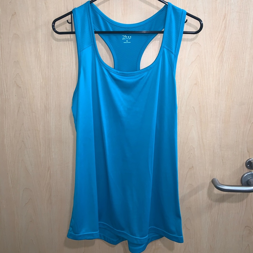 Xpbx Pro Light blue razor back workout tank. M.